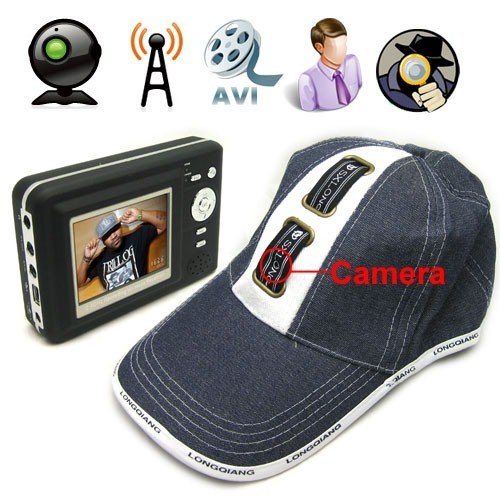 1GB Wireless Spy Camera Hat with Wireless MP4 Player Receiver - Click Image to Close